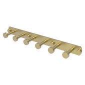  Fresno Collection 6-Position Tie and Belt Rack in Satin Brass, 15-1/2'' W x 2-5/8'' D x 1-1/2'' H