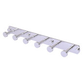  Fresno Collection 6-Position Tie and Belt Rack in Satin Chrome, 15-1/2'' W x 2-5/8'' D x 1-1/2'' H
