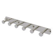  Fresno Collection 6-Position Tie and Belt Rack in Satin Nickel, 15-1/2'' W x 2-5/8'' D x 1-1/2'' H