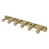  Fresno Collection 6-Position Tie and Belt Rack in Unlacquered Brass, 15-1/2'' W x 2-5/8'' D x 1-1/2'' H
