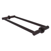  Fresno Collection Pair of Towel Bars For Back to Back On Glass Panel in Antique Bronze, 18'' W x 3'' D x 1-3/4'' H