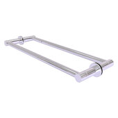  Fresno Collection Pair of Towel Bars For Back to Back On Glass Panel in Polished Chrome, 18'' W x 3'' D x 1-3/4'' H