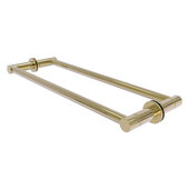  Fresno Collection Pair of Towel Bars For Back to Back On Glass Panel in Unlacquered Brass, 18'' W x 3'' D x 1-3/4'' H