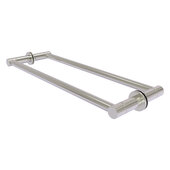  Fresno Collection Pair of Towel Bars For Back to Back On Glass Panel in Satin Nickel, 24'' W x 3'' D x 1-3/4'' H