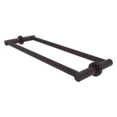  Fresno Collection Pair of Towel Bars For Back to Back On Glass Panel in Venetian Bronze, 24'' W x 3'' D x 1-3/4'' H