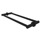  Fresno Collection Pair of Towel Bars For Back to Back On Glass Panel in Matte Black, 30'' W x 3'' D x 1-3/4'' H