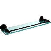  Fresno Collection 22 Inch Glass Shelf with Vanity Rail, Matte Black