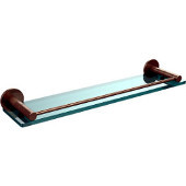  Fresno Collection 22'' Glass Shelf with Gallery Rail, Premium Finish, Antique Pewter