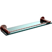  Fresno Collection 22'' Glass Shelf with Gallery Rail, Premium Finish, Satin Nickel