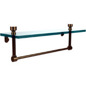  Foxtrot Collection 16'' Shelf with Towel Bar, Premium Finish, Brushed Bronze