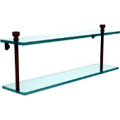  Foxtrot Collection 22'' Double Glass Shelf, Premium Finish, Rustic Bronze