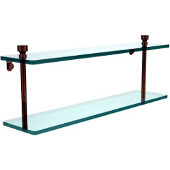  Foxtrot Collection 22'' Double Glass Shelf, Premium Finish, Venetian Bronze