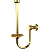  Foxtrot Collection Upright Toilet Tissue Holder, Unlacquered Brass