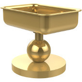  Vanity Top Soap Dish, Unlacquered Brass