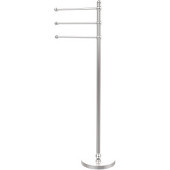  49 Inch Towel Stand with 3 Pivoting Arms, Polished Chrome