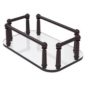  Guest Towel Holders Collection Vanity Top Glass Guest Towel Tray in Antique Bronze, 10-1/4'' W x 6-1/8'' D x 3-5/8'' H