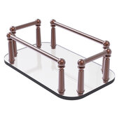  Guest Towel Holders Collection Vanity Top Glass Guest Towel Tray in Antique Copper, 10-1/4'' W x 6-1/8'' D x 3-5/8'' H