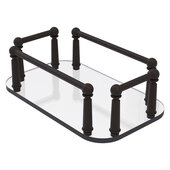  Guest Towel Holders Collection Vanity Top Glass Guest Towel Tray in Oil Rubbed Bronze, 10-1/4'' W x 6-1/8'' D x 3-5/8'' H