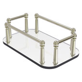  Guest Towel Holders Collection Vanity Top Glass Guest Towel Tray in Polished Nickel, 10-1/4'' W x 6-1/8'' D x 3-5/8'' H