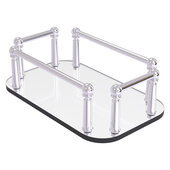  Guest Towel Holders Collection Vanity Top Glass Guest Towel Tray in Satin Chrome, 10-1/4'' W x 6-1/8'' D x 3-5/8'' H