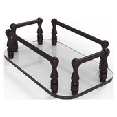  Guest Towel Holders Collection Vanity Top Glass Guest Towel Tray in Antique Bronze, 10-1/4'' W x 6-1/8'' D x 3-5/16'' H
