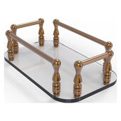  Guest Towel Holders Collection Vanity Top Glass Guest Towel Tray in Brushed Bronze, 10-1/4'' W x 6-1/8'' D x 3-5/16'' H