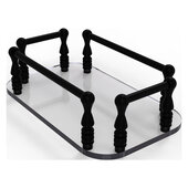  Guest Towel Holders Collection Vanity Top Glass Guest Towel Tray in Matte Black, 10-1/4'' W x 6-1/8'' D x 3-5/16'' H
