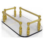  Guest Towel Holders Collection Vanity Top Glass Guest Towel Tray in Polished Brass, 10-1/4'' W x 6-1/8'' D x 3-5/16'' H