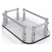  Guest Towel Holders Collection Vanity Top Glass Guest Towel Tray in Polished Chrome, 10-1/4'' W x 6-1/8'' D x 3-5/16'' H
