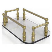  Guest Towel Holders Collection Vanity Top Glass Guest Towel Tray in Satin Brass, 10-1/4'' W x 6-1/8'' D x 3-5/16'' H