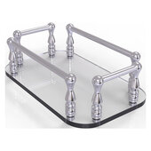  Guest Towel Holders Collection Vanity Top Glass Guest Towel Tray in Satin Chrome, 10-1/4'' W x 6-1/8'' D x 3-5/16'' H