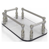  Guest Towel Holders Collection Vanity Top Glass Guest Towel Tray in Satin Nickel, 10-1/4'' W x 6-1/8'' D x 3-5/16'' H