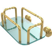  Waverly Place Wall Mounted Guest Towel Holder, Unlacquered Brass