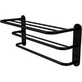  Three Tier Hotel Style Towel Shelf with Drying Rack, Matte Black