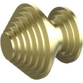  K-1 Series Designer Cabinet Knobs Collection 1-1/10'' Diameter Round Grooved Cabinet Knob in Satin Brass (Premium Finish), Available in Multiple Finishes