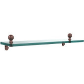  Mambo 16 Inch Glass Vanity Shelf with Beveled Edges, Antique Copper