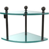  Mambo Collection Double Corner Glass Shelf, Premium Finish, Oil Rubbed Bronze
