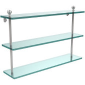  Mambo Collection 22'' Triple Glass Shelf, Standard Finish, Polished Chrome