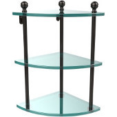  Mambo Collection Triple Corner Glass Shelf, Premium Finish, Oil Rubbed Bronze