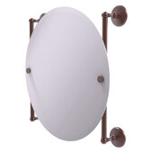  Monte Carlo Collection Round Frameless Rail Mounted Mirror in Antique Copper, 22'' Diameter x 3-13/16'' D x 22'' H
