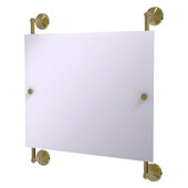  Monte Carlo Collection Landscape Rectangular Frameless Rail Mounted Mirror in Unlacquered Brass, 26'' W x 3-13/16'' D x 29'' H