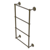  Monte Carlo Collection 4-Tier 24'' Ladder Towel Bar with Smooth Accent in Antique Brass, 24'' W x 5-3/16'' D x 34-7/8'' H