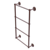  Monte Carlo Collection 4-Tier 24'' Ladder Towel Bar with Smooth Accent in Antique Copper, 24'' W x 5-3/16'' D x 34-7/8'' H
