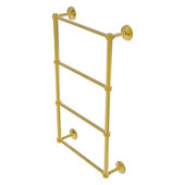  Monte Carlo Collection 4-Tier 24'' Ladder Towel Bar with Dotted Detail in Polished Brass, 24'' W x 5-3/16'' D x 34-7/8'' H