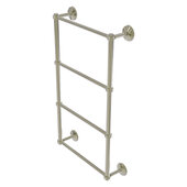  Monte Carlo Collection 4-Tier 24'' Ladder Towel Bar with Grooved Detail in Polished Nickel, 24'' W x 5-3/16'' D x 34-7/8'' H