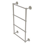  Monte Carlo Collection 4-Tier 24'' Ladder Towel Bar with Grooved Detail in Satin Nickel, 24'' W x 5-3/16'' D x 34-7/8'' H