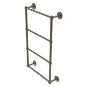  Monte Carlo Collection 4-Tier 30'' Ladder Towel Bar with Grooved Detail in Antique Brass, 30'' W x 5-3/16'' D x 34-7/8'' H
