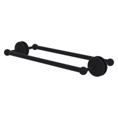  Monte Carlo Collection 18'' Back to Back Shower Door Towel Bar in Matte Black, 21'' W x 7-13/16'' D x 3'' H