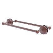  Monte Carlo Collection 18'' Back to Back Shower Door Towel Bar in Antique Copper, 21'' W x 7-13/16'' D x 3'' H