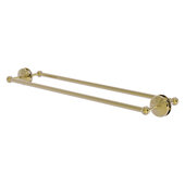  Monte Carlo Collection 30'' Back to Back Shower Door Towel Bar in Unlacquered Brass, 33'' W x 7-13/16'' D x 3'' H
